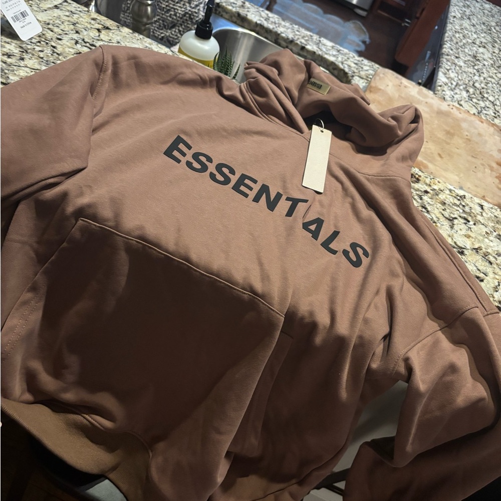 NWT Essentials Feat of God Brown Hoodie